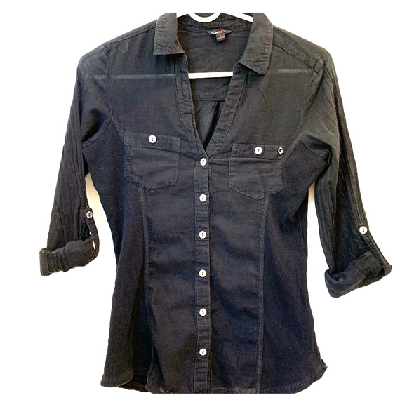 G by Guess Tops - G by Guess Black Button Up Top